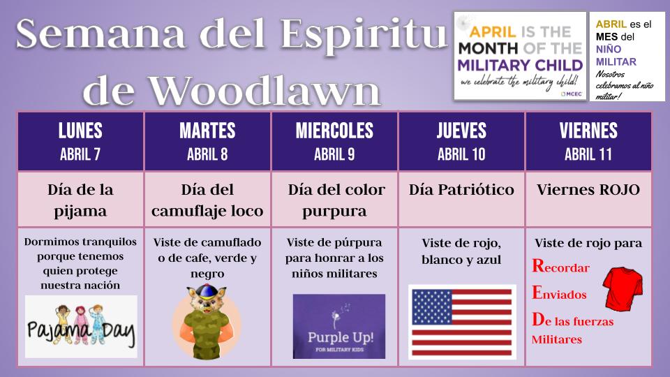 spirit week flyer spanish