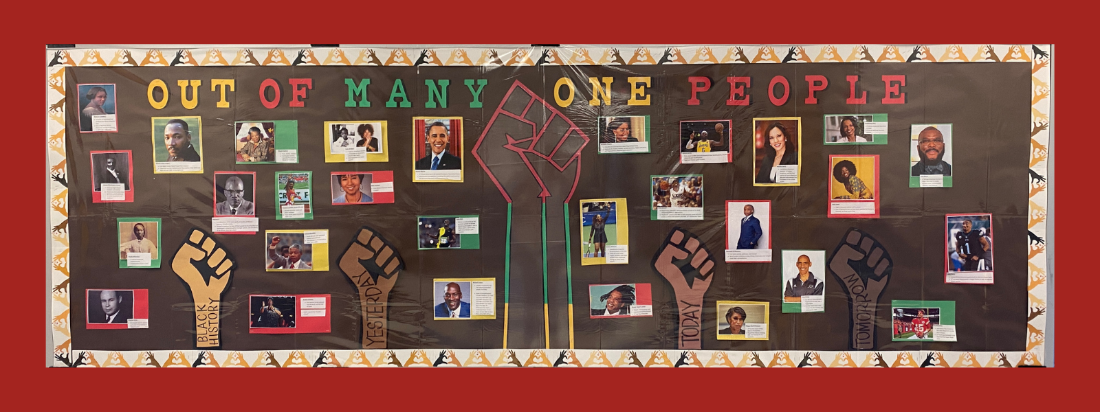 Black History Month Bulletin Board Created by Staff & Students
