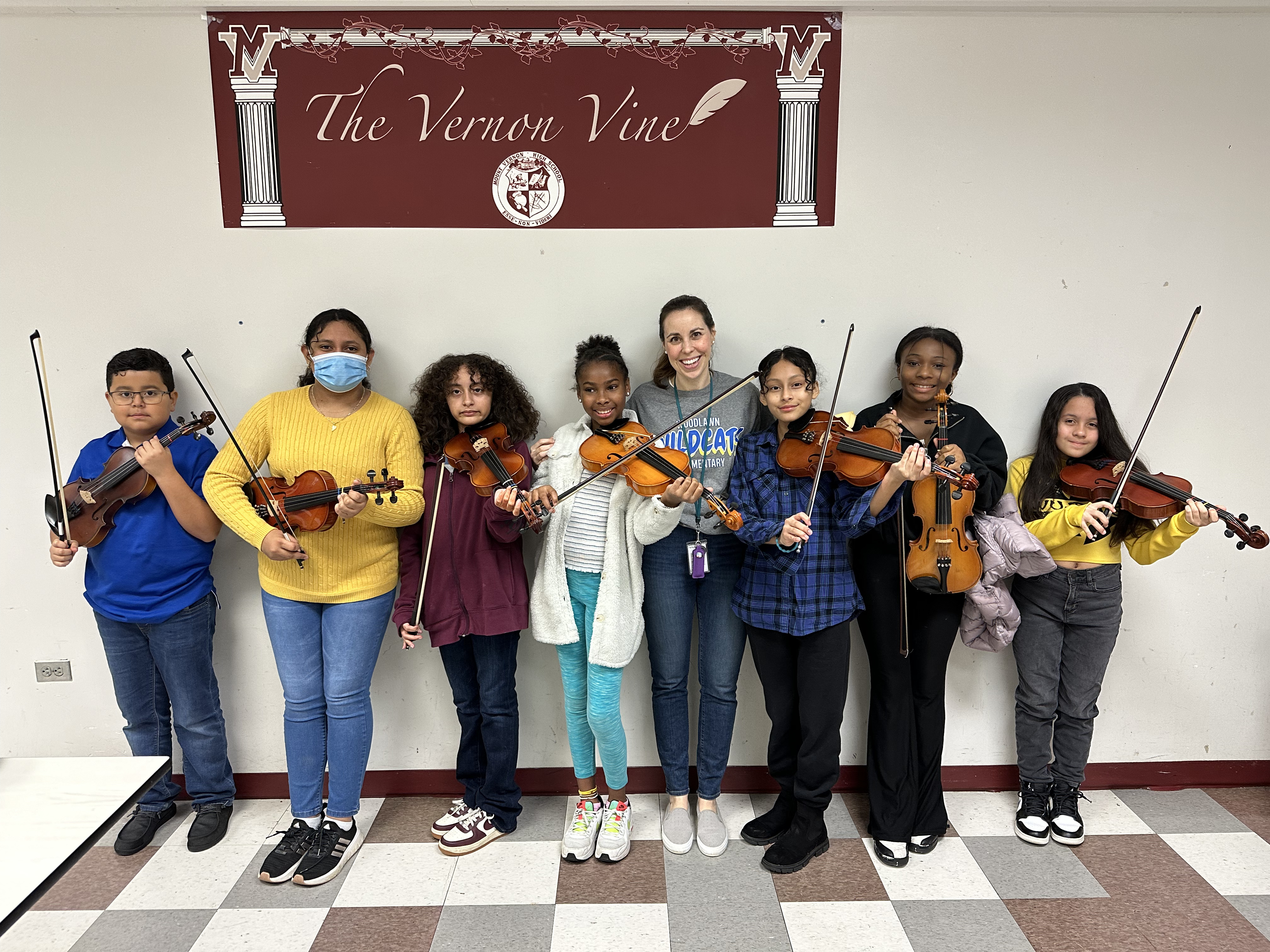 Strings Students with Instruments