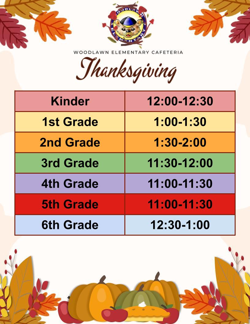 Lunch Schedule