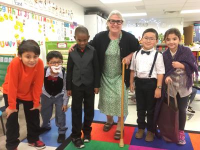 Ms. Kuhn and her students reach 100 years old.